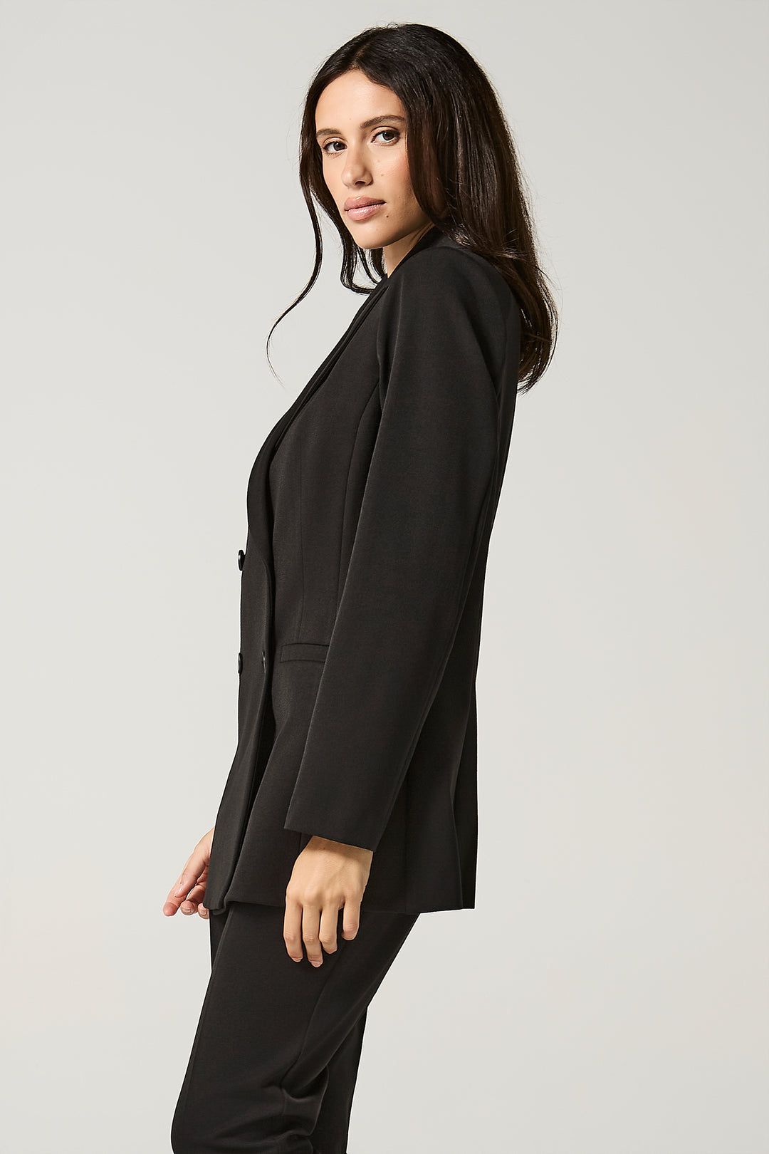 Blazer doppiopetto con revers a lancia