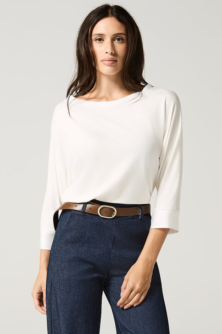 Maglia con bordi in satin