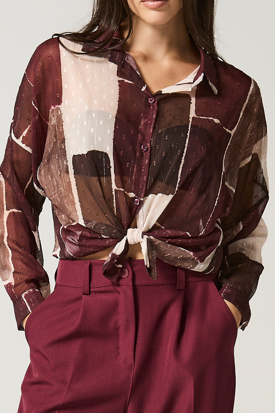 Camicia fantasia astratta