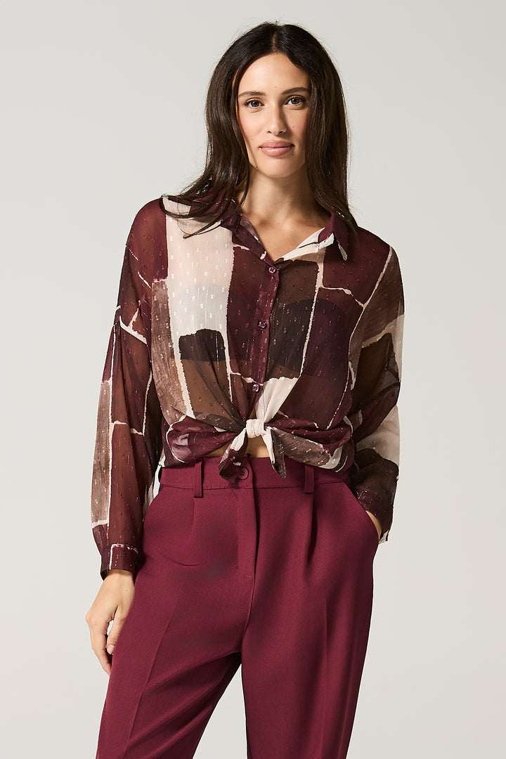 Camicia fantasia astratta