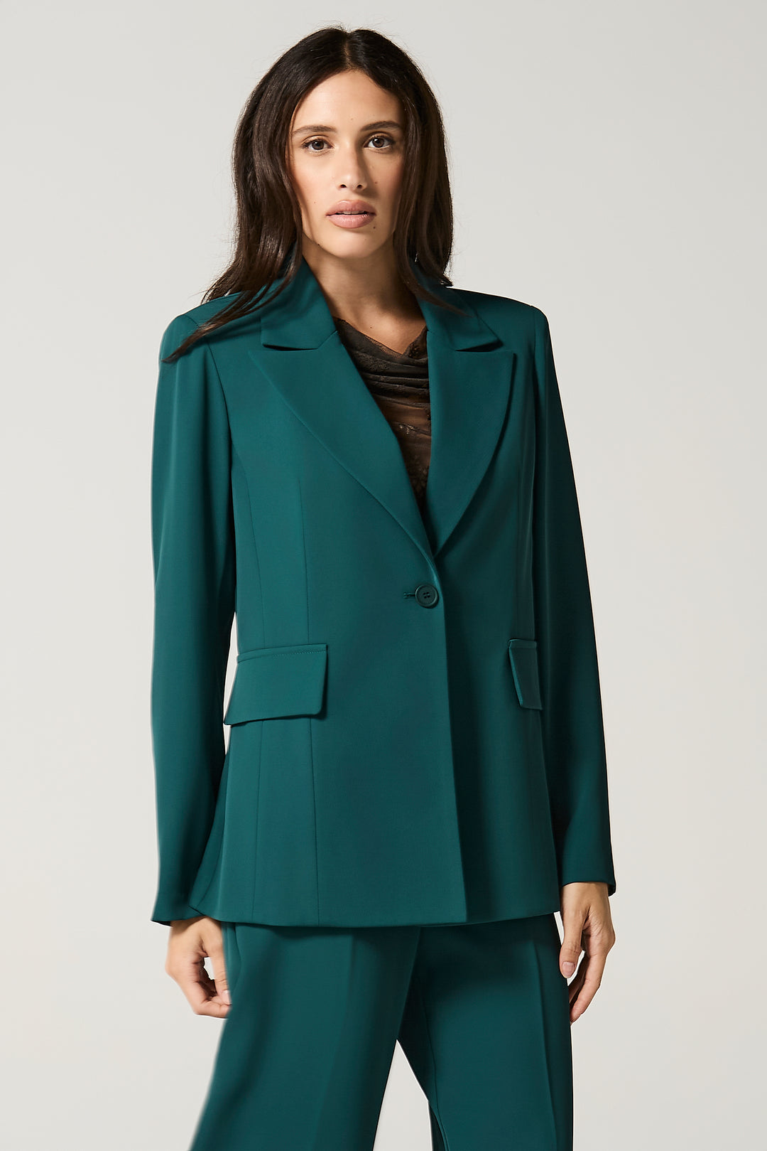 Blazer a un bottone in cady