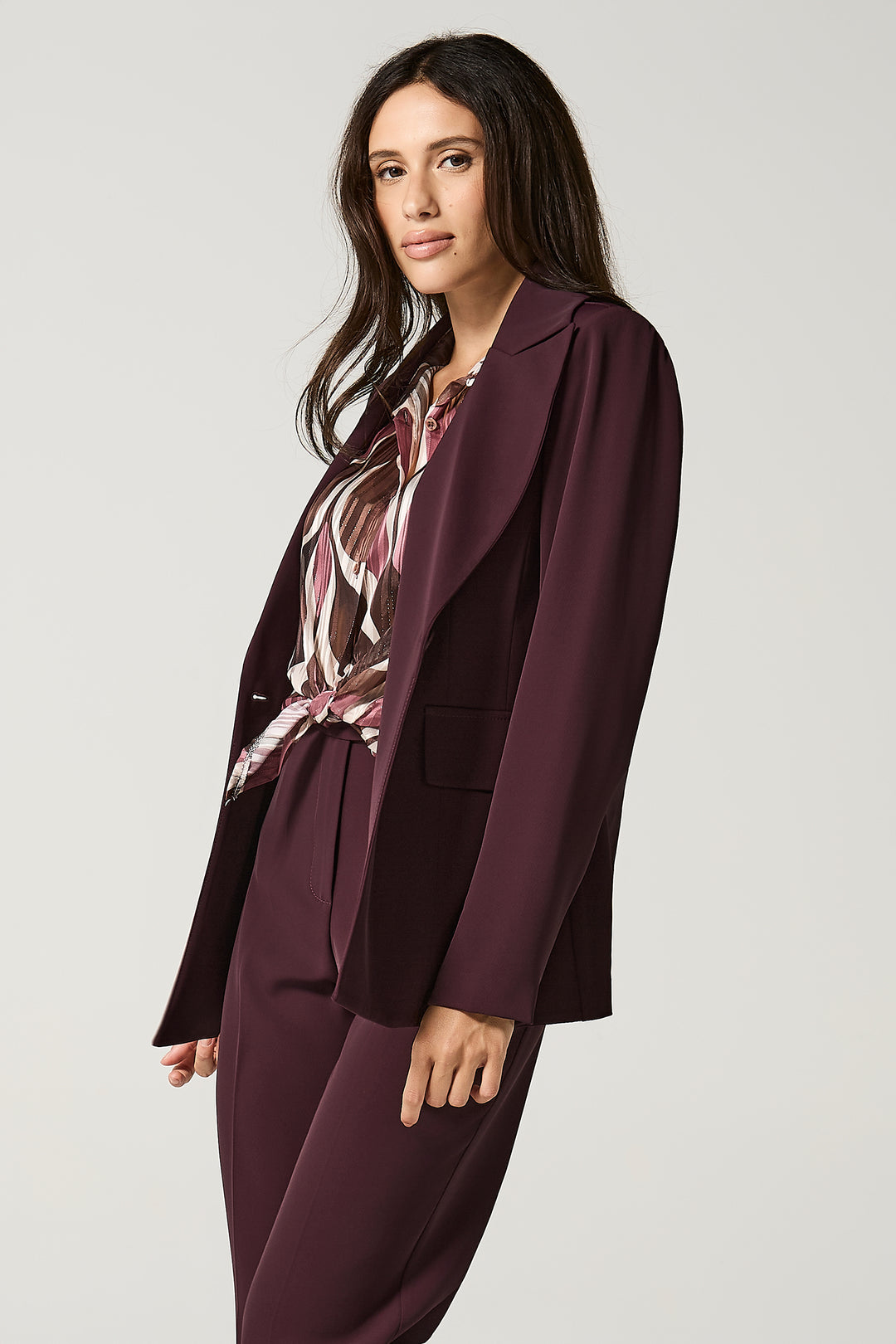 Blazer a un bottone in cady