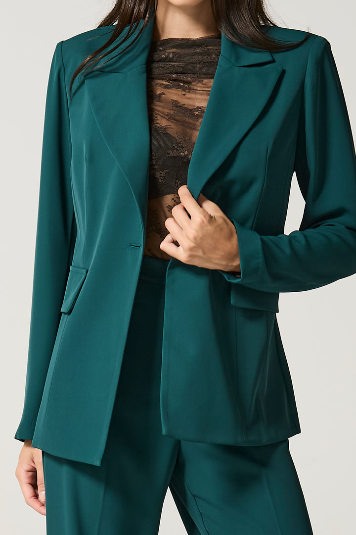 Blazer a un bottone in cady