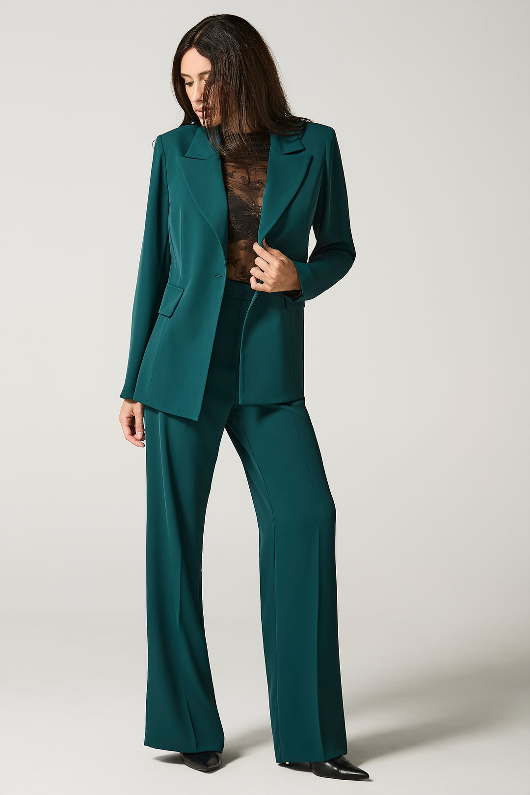 Blazer a un bottone in cady