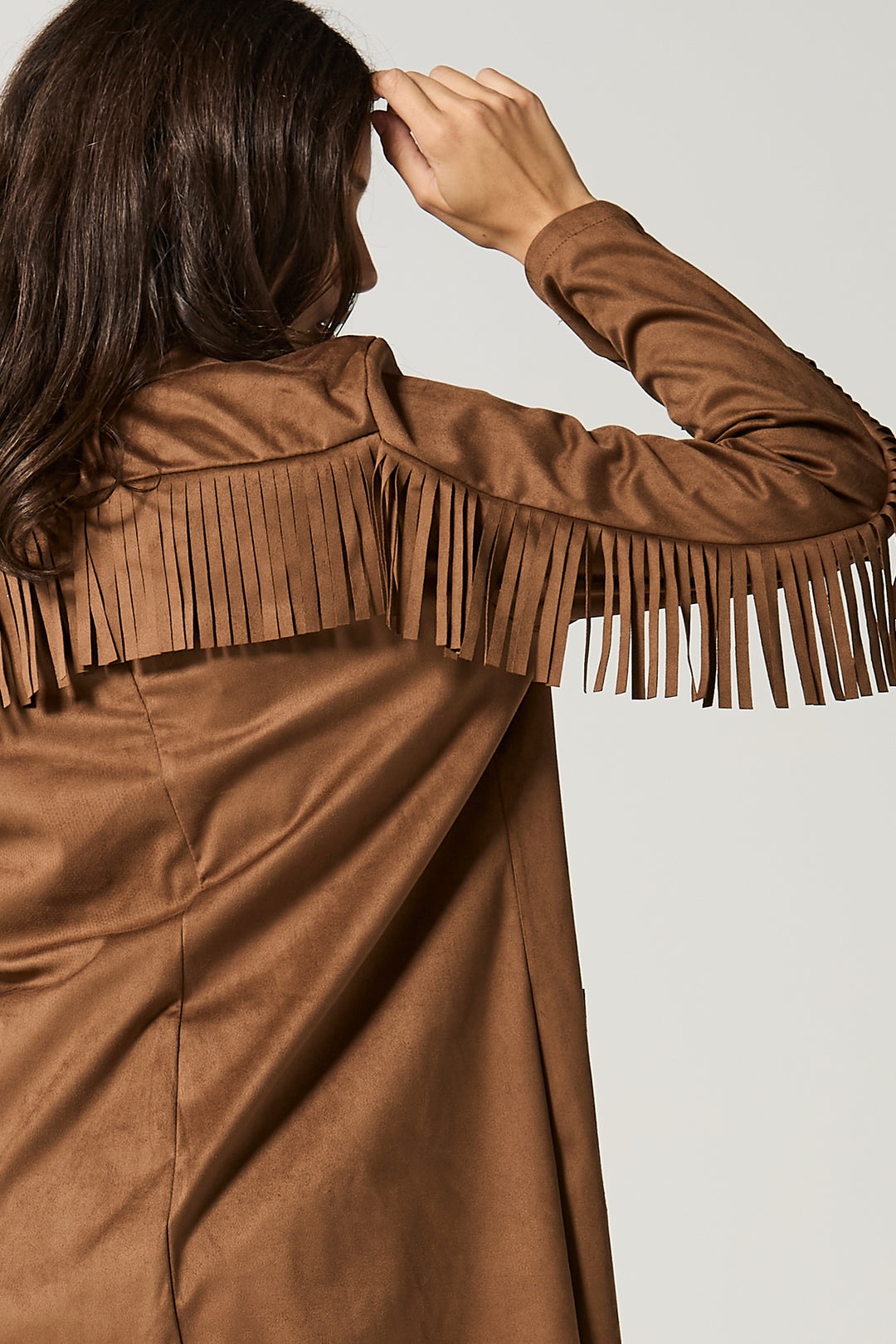 Giacca in dainetto con frange