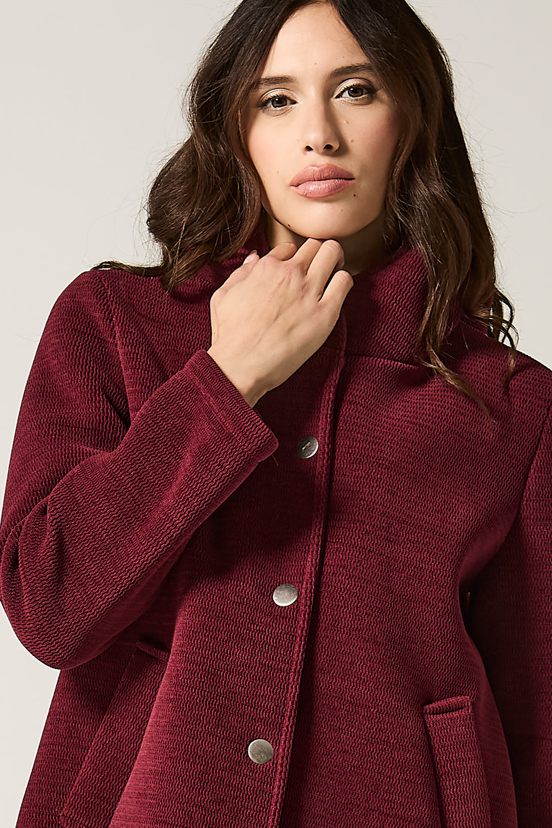 Giaccone con cappuccio in neoprene