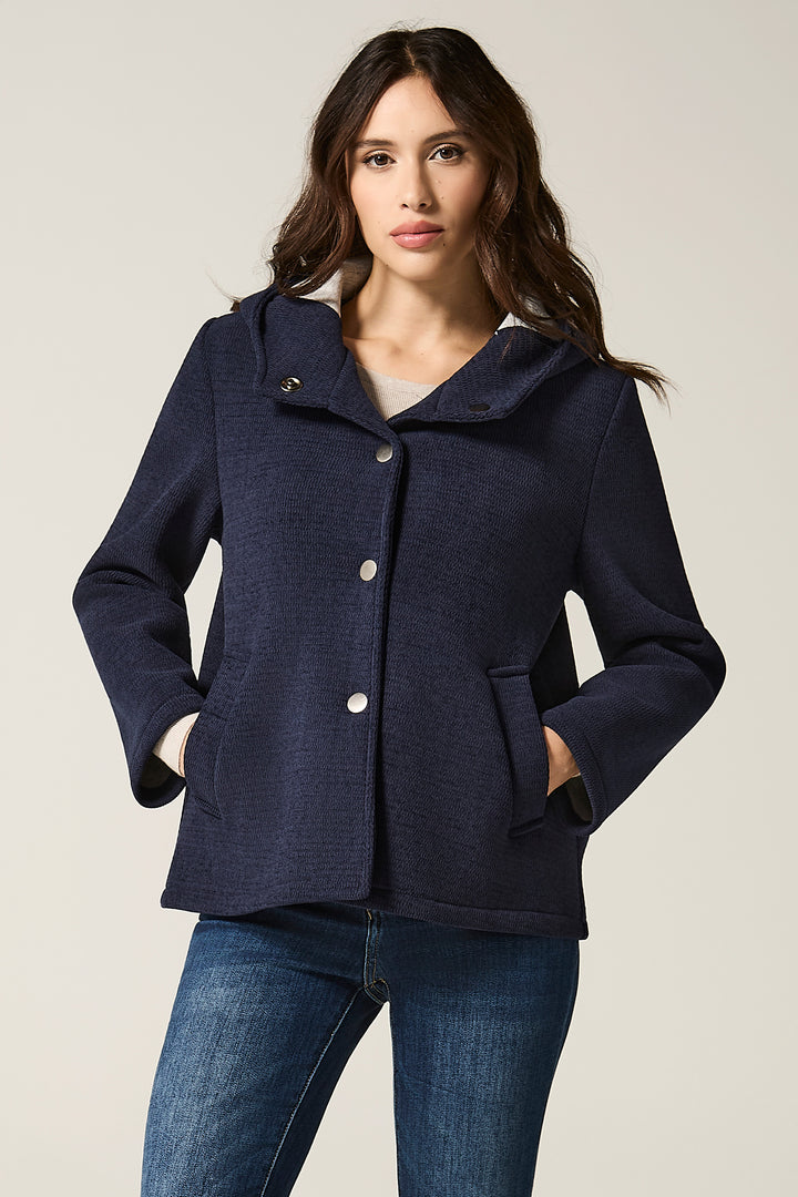 Giaccone con cappuccio in neoprene