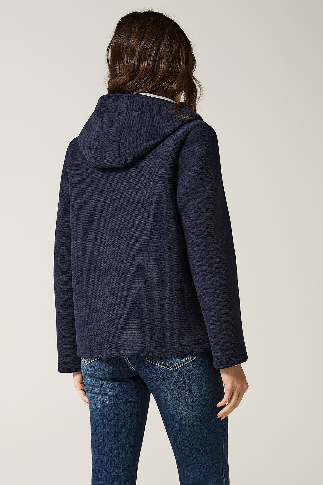 Giaccone con cappuccio in neoprene