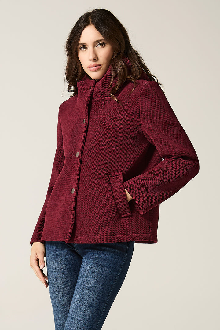 Giaccone con cappuccio in neoprene