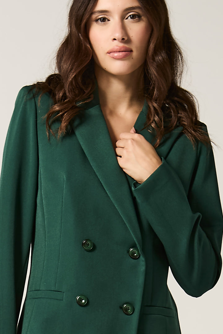 Blazer doppiopetto con revers a lancia