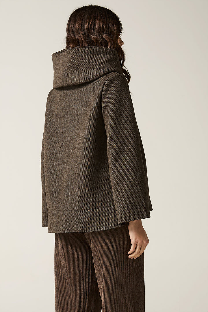 Giaccone doppiopetto collo a cratere