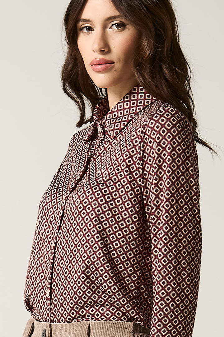 Camicia in microfantasia rombi