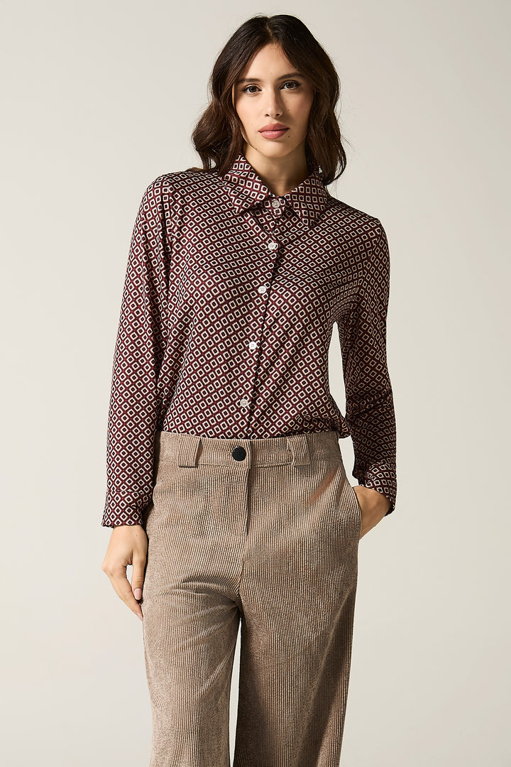 Camicia in microfantasia rombi