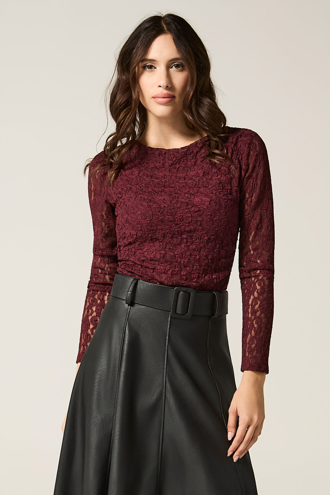 Maglia in pizzo stretch