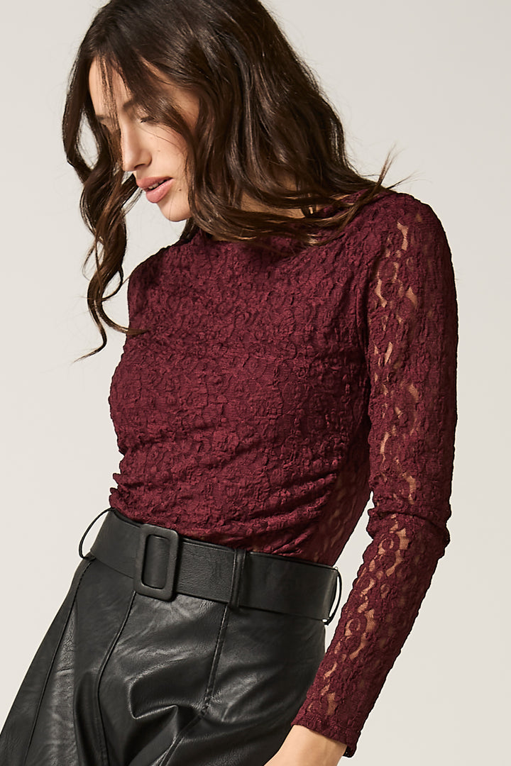 Maglia in pizzo stretch