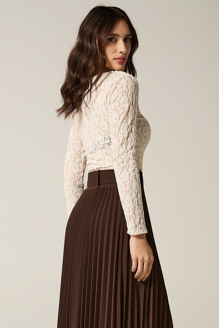 Maglia in pizzo stretch