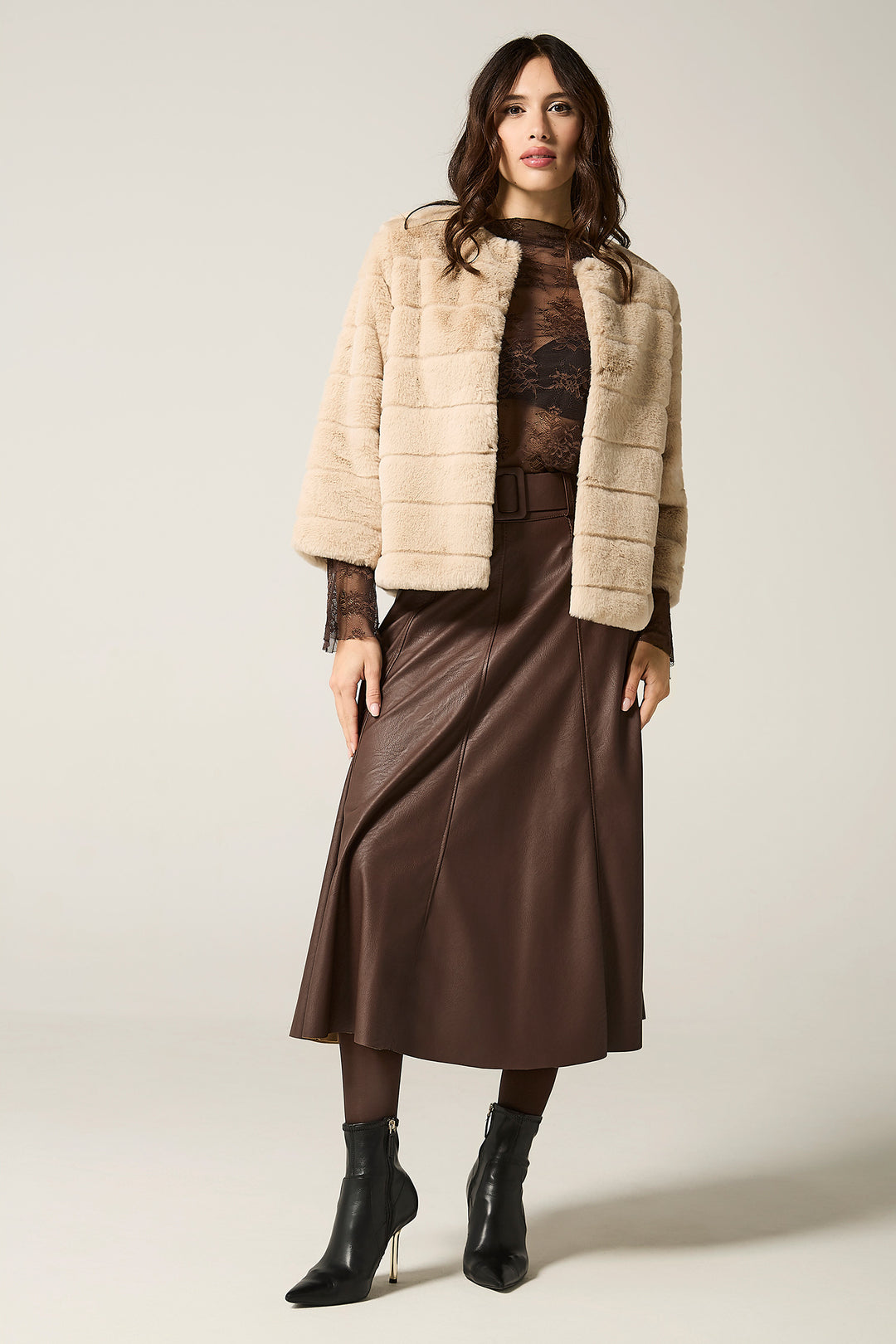 Giacca in ecopelliccia