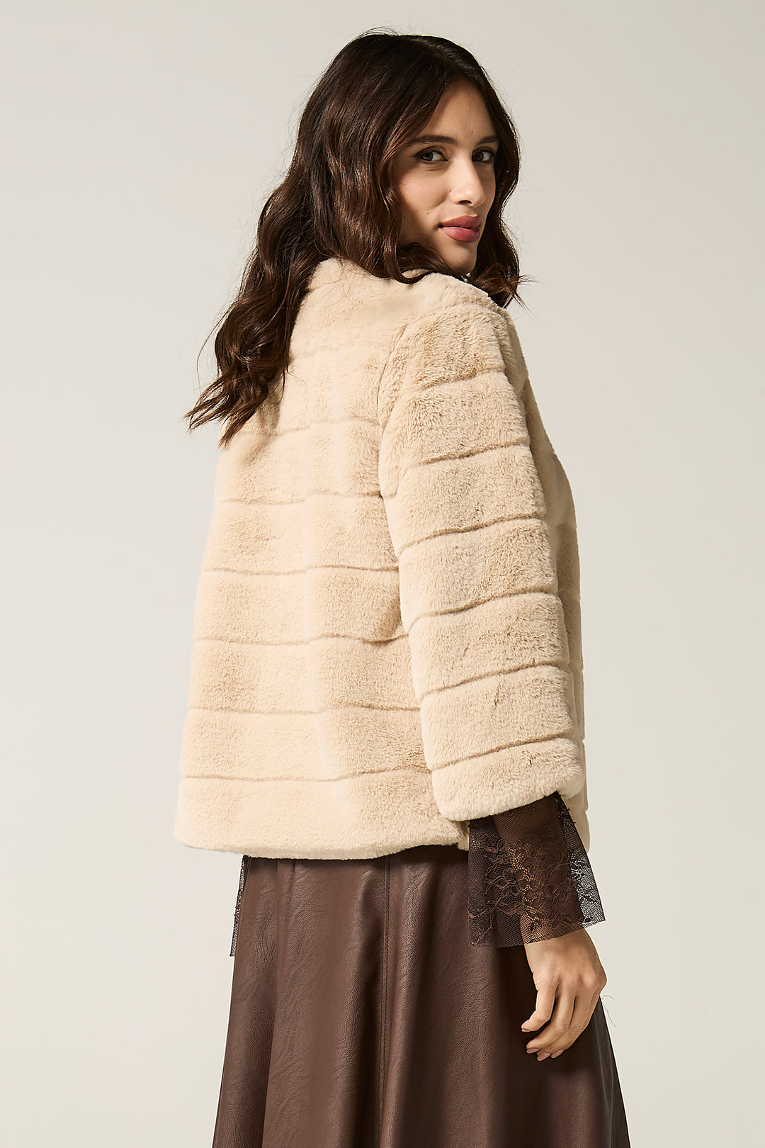 Giacca in ecopelliccia