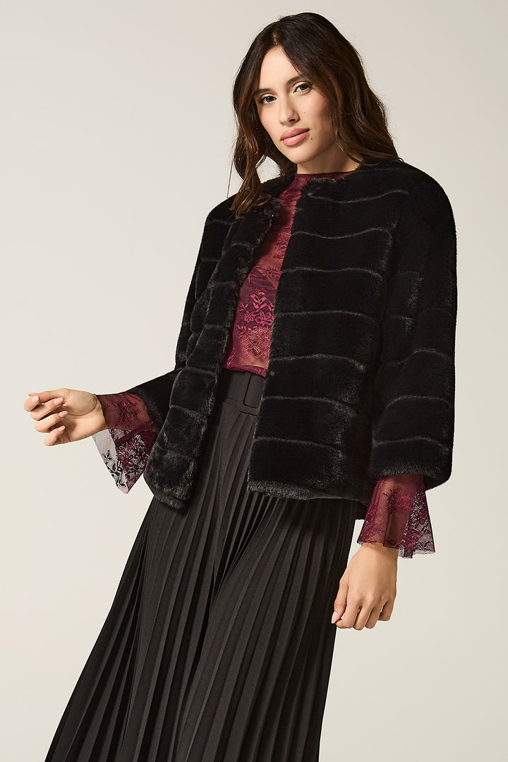 Giacca in ecopelliccia