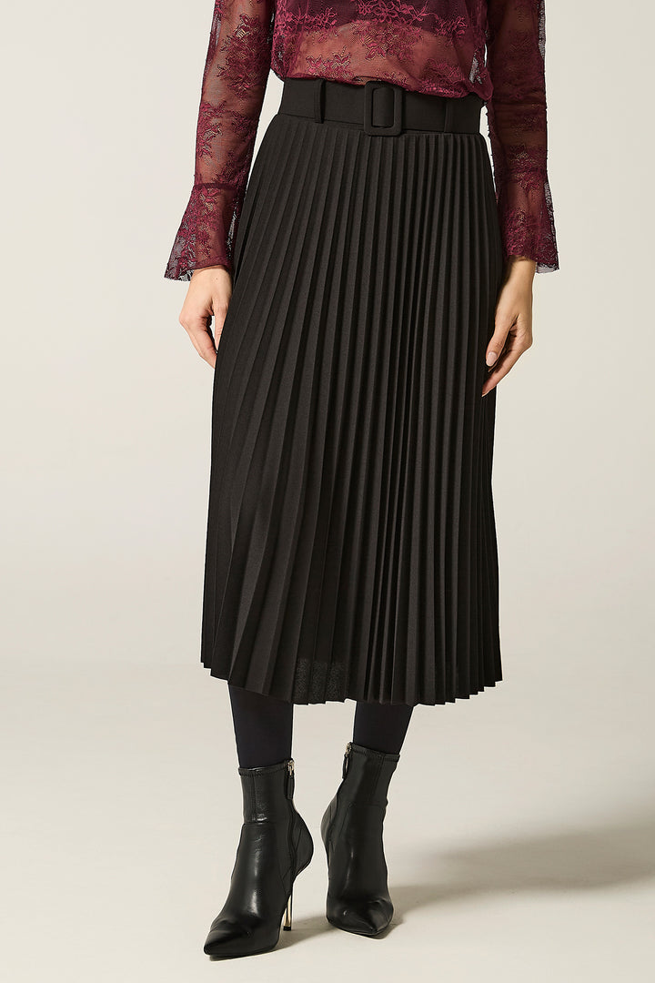 Gonna plissè con cinta foderata