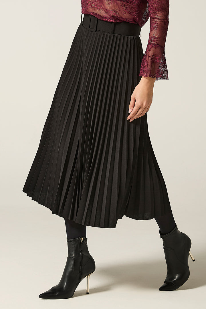 Gonna plissè con cinta foderata