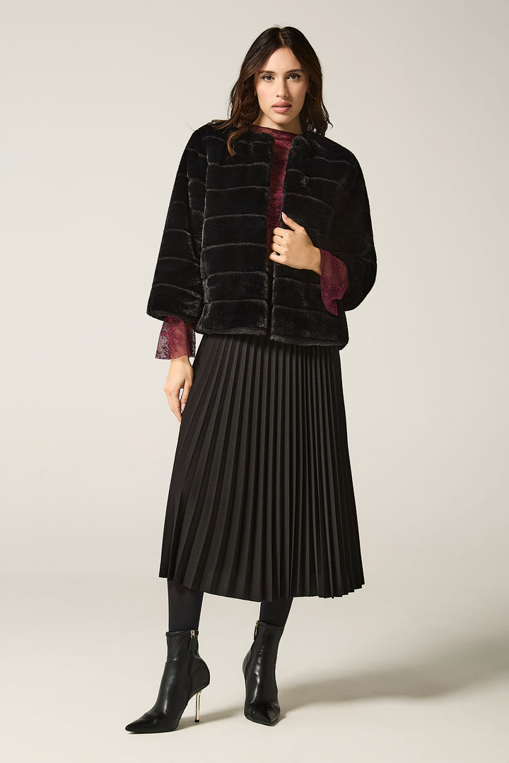 Gonna plissè con cinta foderata