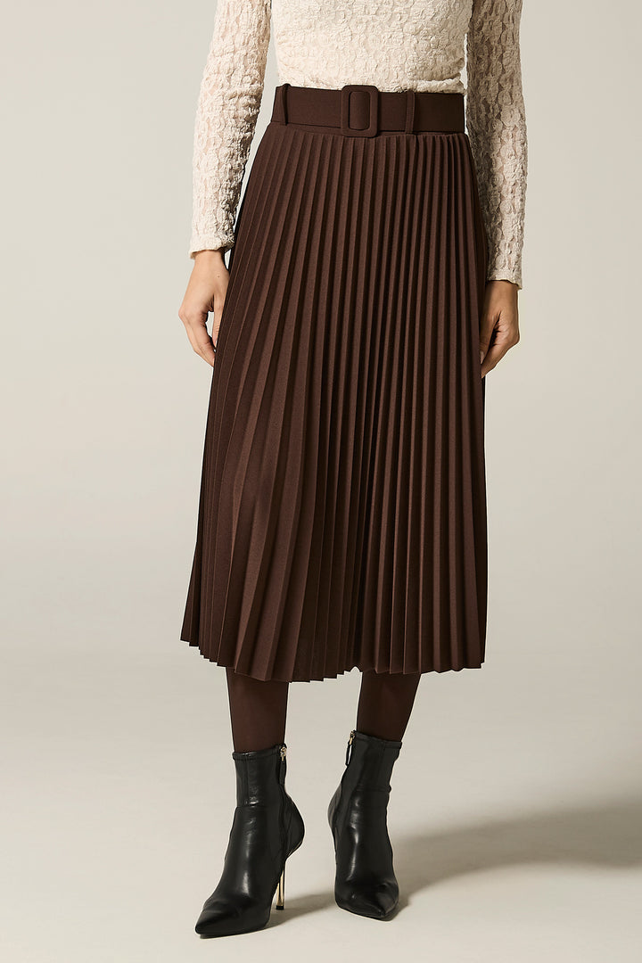 Gonna plissè con cinta foderata