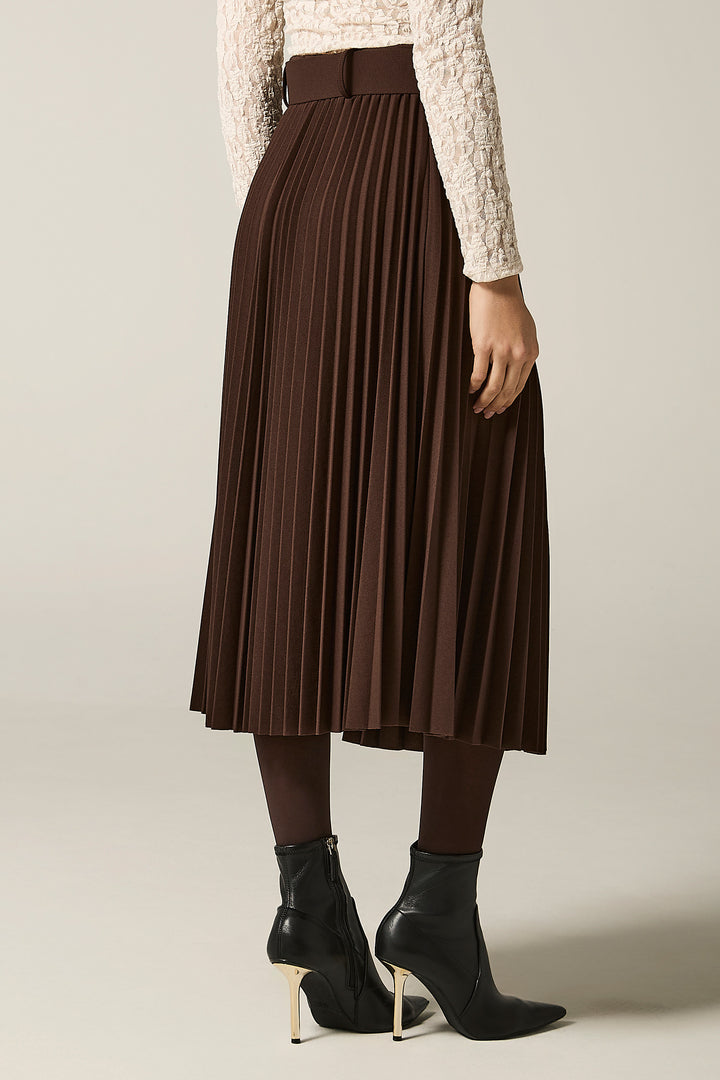 Gonna plissè con cinta foderata