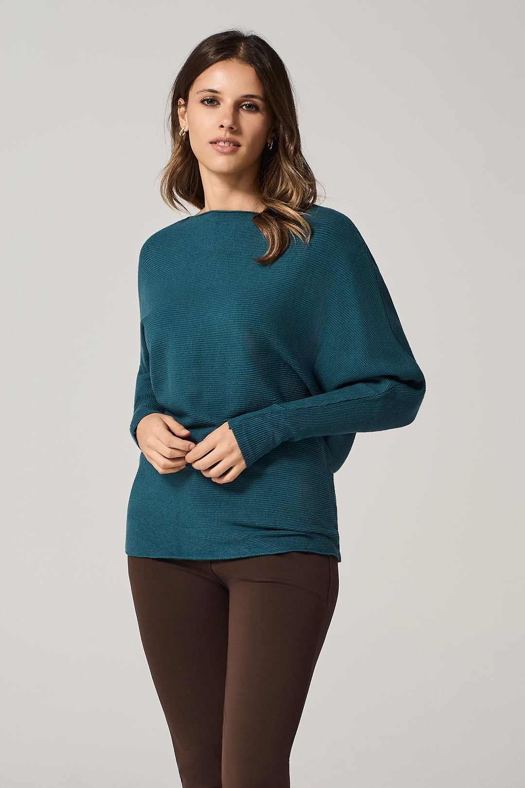 Maglia over a costine orizzontali