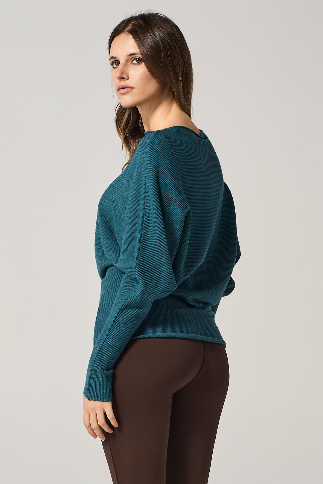 Maglia over a costine orizzontali