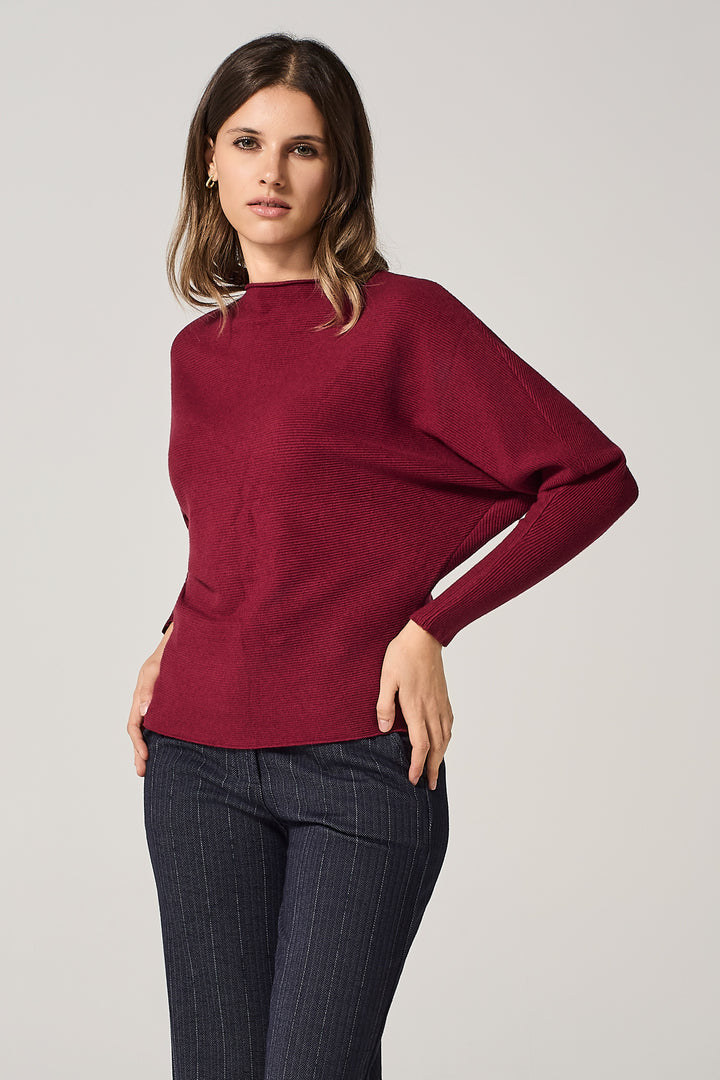 Maglia over a costine orizzontali