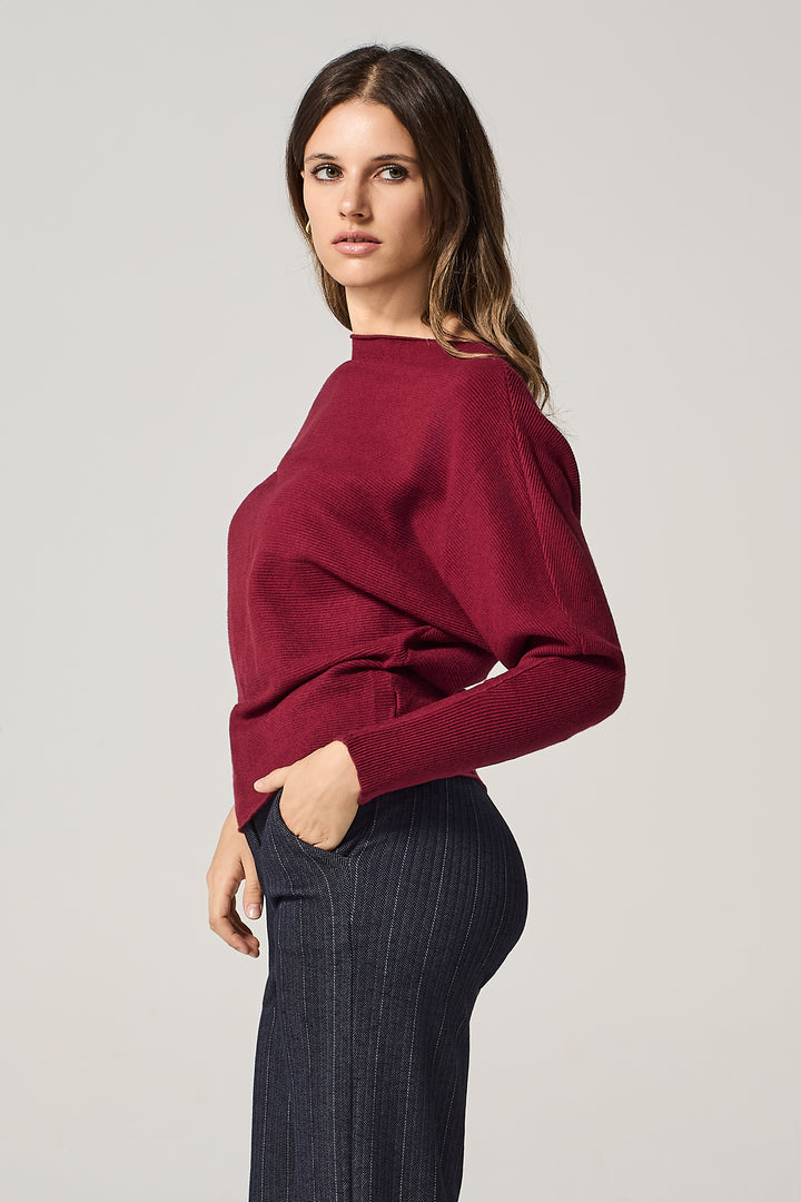 Maglia over a costine orizzontali