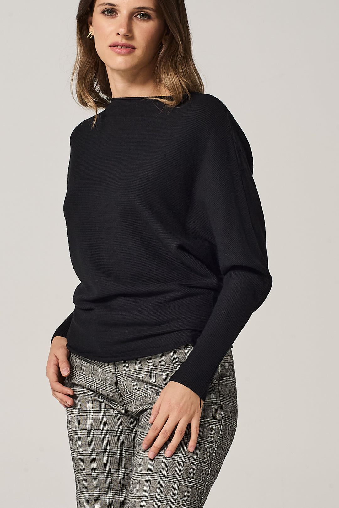 Maglia over a costine orizzontali