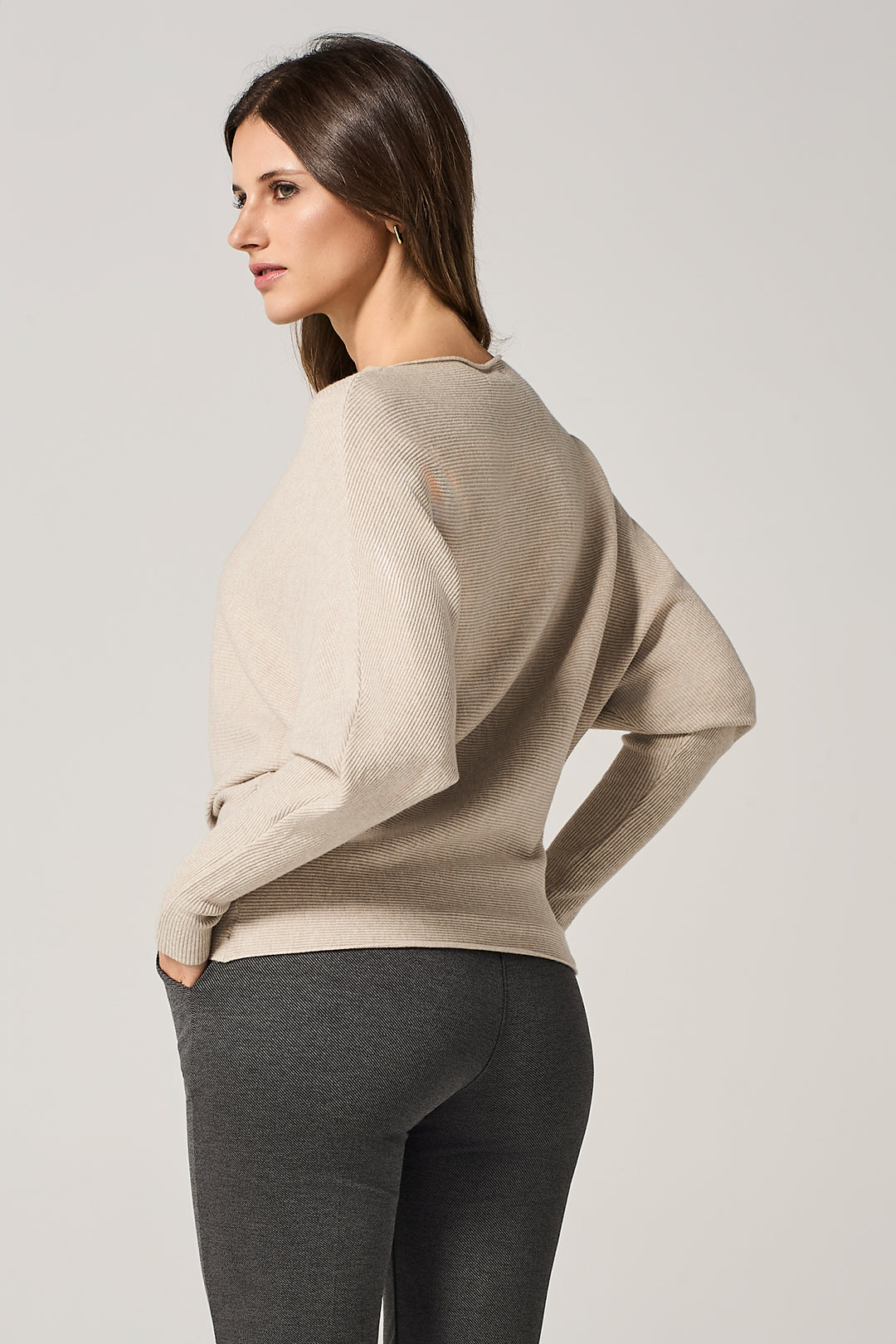 Maglia over a costine orizzontali