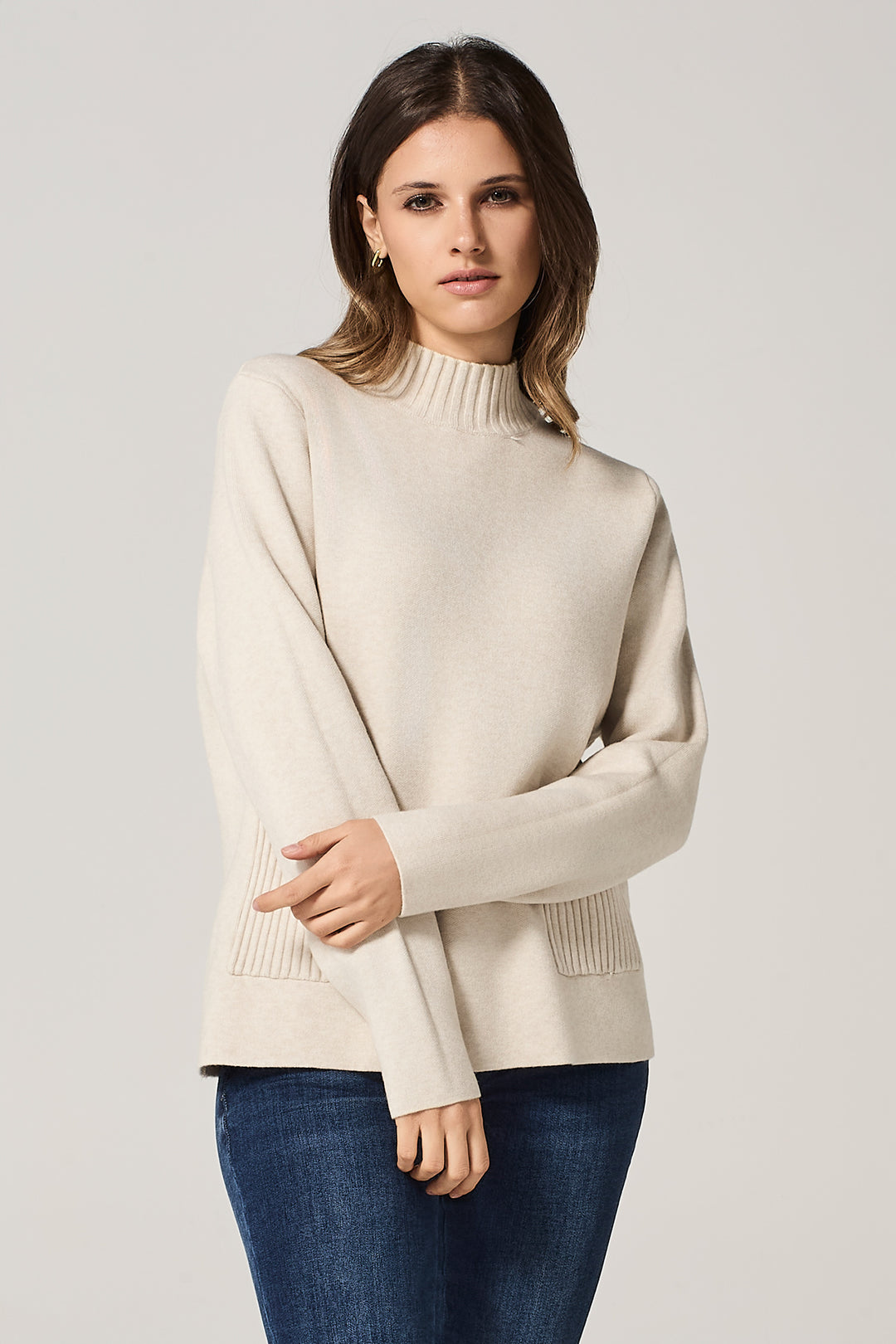 Maglia lupetto con tasche