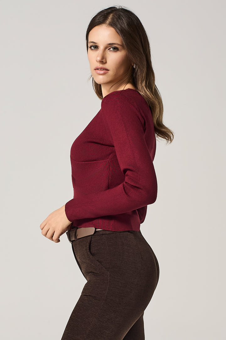 Maglia scollo a V con incrocio