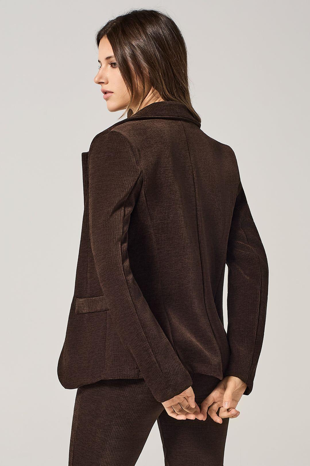 Blazer in velluto stretch