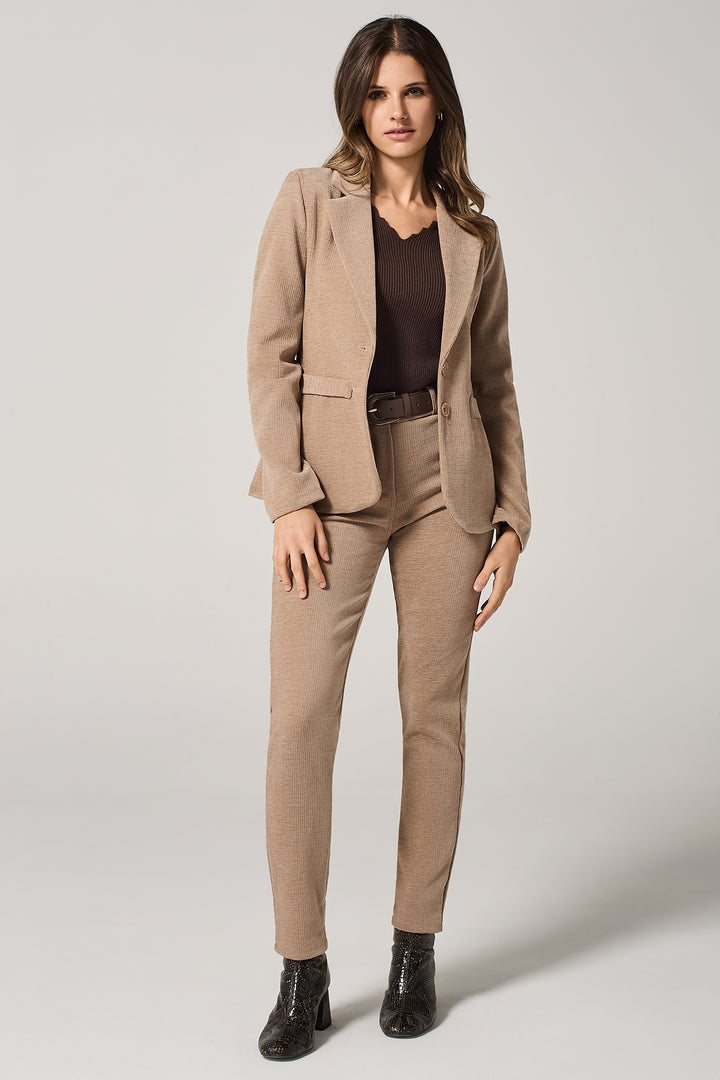 Blazer in velluto stretch