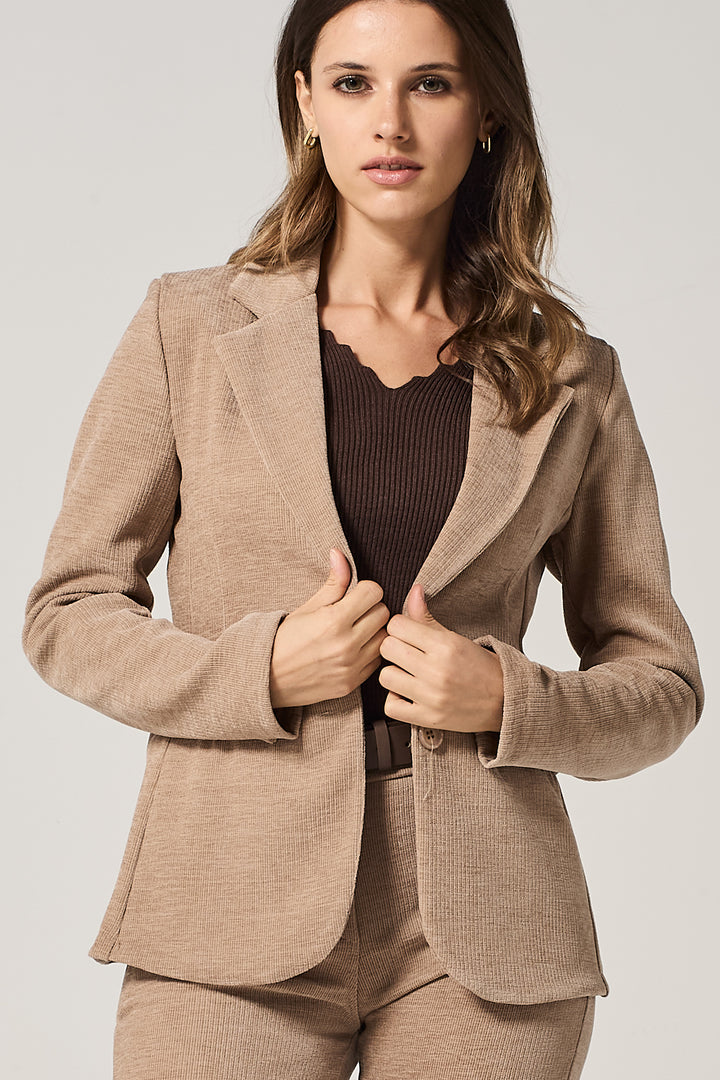 Blazer in velluto stretch