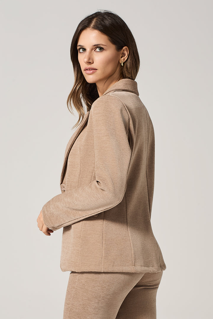Blazer in velluto stretch