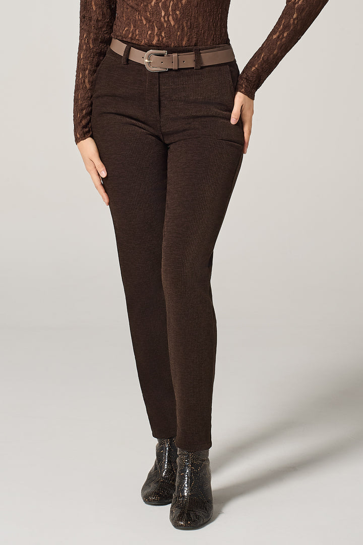Pantalone chino in velluto stretch