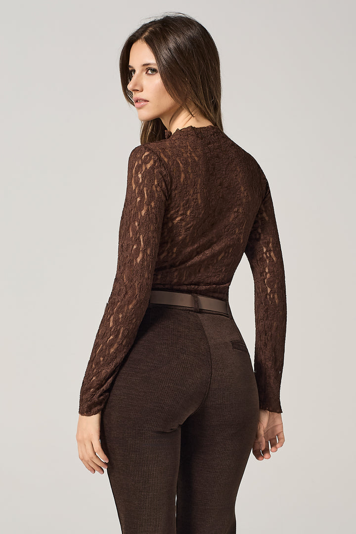 Maglia in pizzo stretch