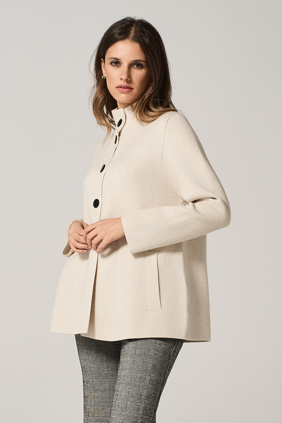 Giacca in maglieria con bottoni