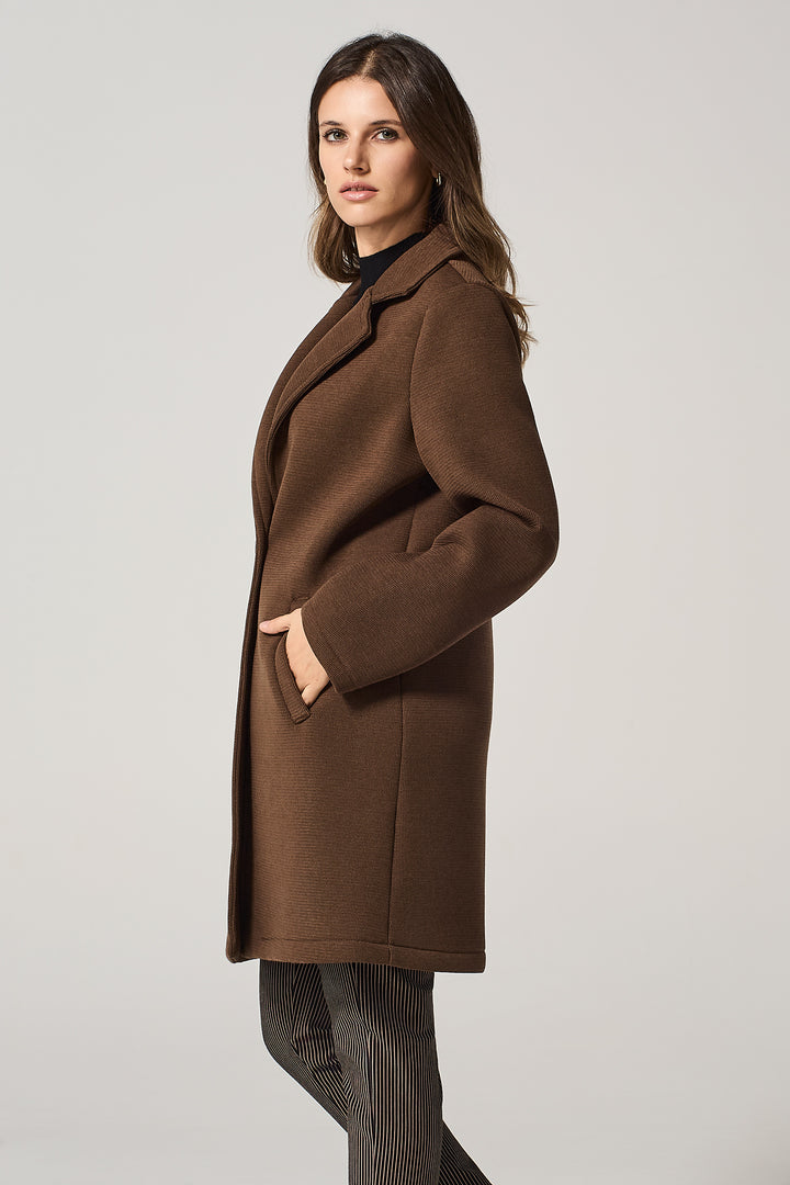 Cappotto a un bottone in neoprene