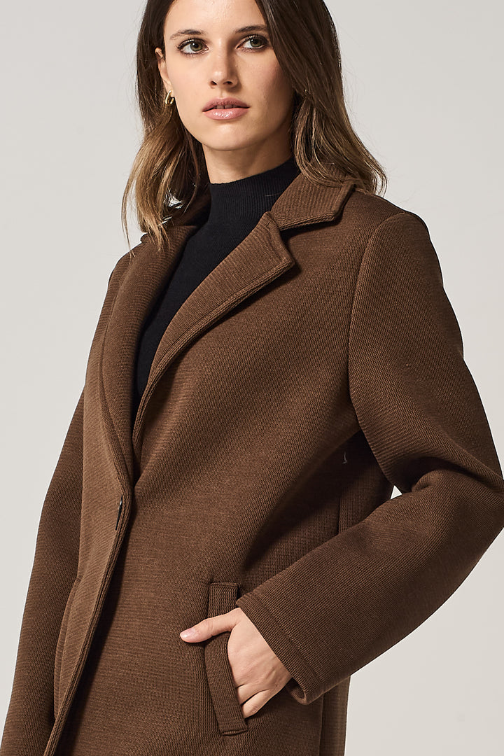 Cappotto a un bottone in neoprene