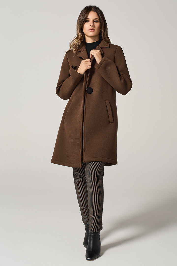 Cappotto a un bottone in neoprene