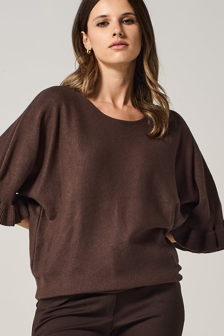 Maglia con maniche volant