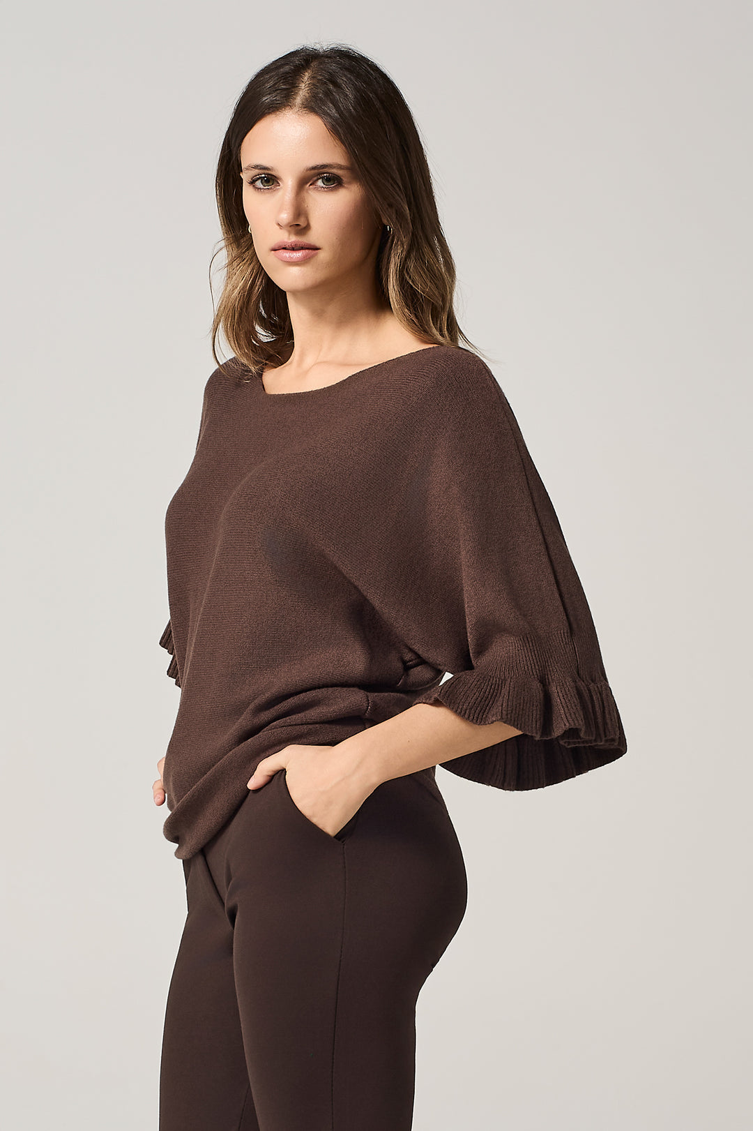 Maglia con maniche volant