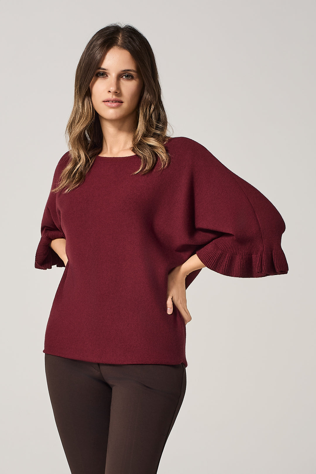 Maglia con maniche volant