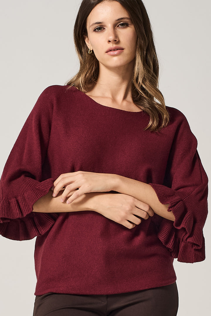 Maglia con maniche volant